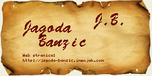 Jagoda Banzić vizit kartica